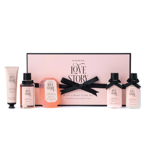 Kimirica Love Story Experience Gift Set - Body Wash 50ml, Body Lotion 50ml, Bath Salt 50gm, Bathing Bar 85gm, Hand Cream 30ml