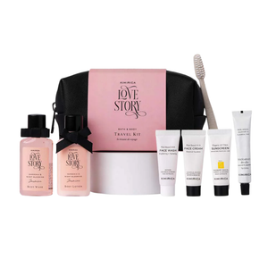 Kimirica Love Story Travel Gift Set - Body Wash 50ml, Body Lotion 50ml, Toothpaste 10ml, Toothbrush 1ea, Hand Cream 30gm