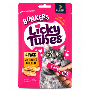Bonkers-licky Tubes-cat Treats Wet Chicken 4 Pack