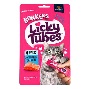 Bonkers-licky Tubes-cat Treats Wet Salmon 4 Pack