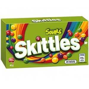 Wrig Skittles Sours 45g Box 18s