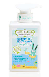 Jack N Jill Simplicity Shampoo & Body Wash Natural Bath Time 3x300 Ml