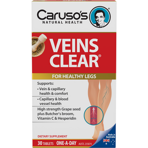 Carusos Health Solutions Veins Clear 30 Tabs Nz