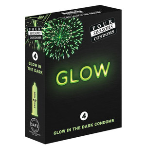 Four Seasons Condoms Glow In The Dark 4 Pk
