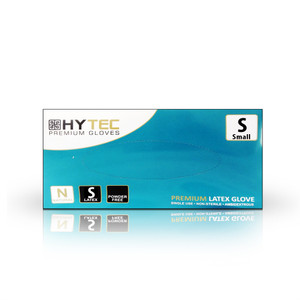 Hytec Natural Latex Gloves Powder Free Small 100pk