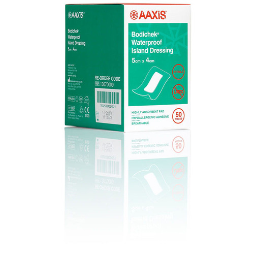 Aaxis BodichekÂ® Waterproof Island Dressing 5x4cm 50 s  Sterile