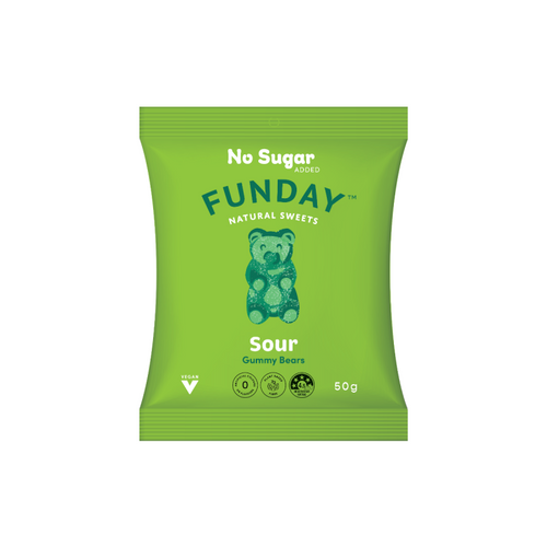 Funday Sour Vegan Gummy Bears 50g