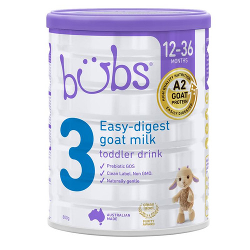 Bubs Goat Milk Toddler Drink S3 800g X 3
