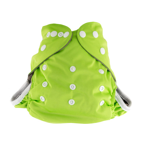 Little Genie Reusable Charcoal Nappy Green