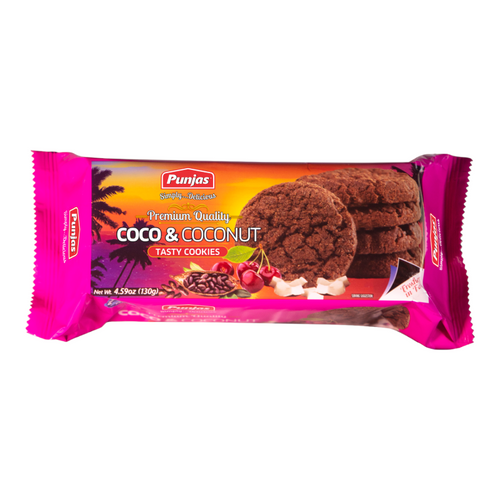 Punjas Coco & Coconut Cookies 130g X 15