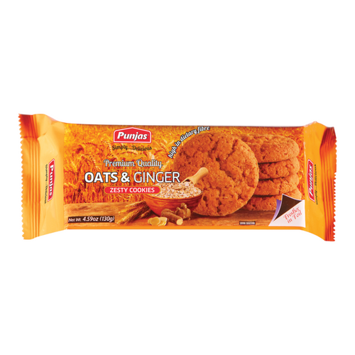 Punjas Oats & Ginger Cookies 130g X 15