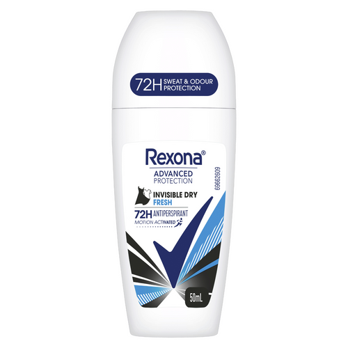 Rexona Women Antiperspirant Deodorant Roll On Invisible Dry Fresh 50ml