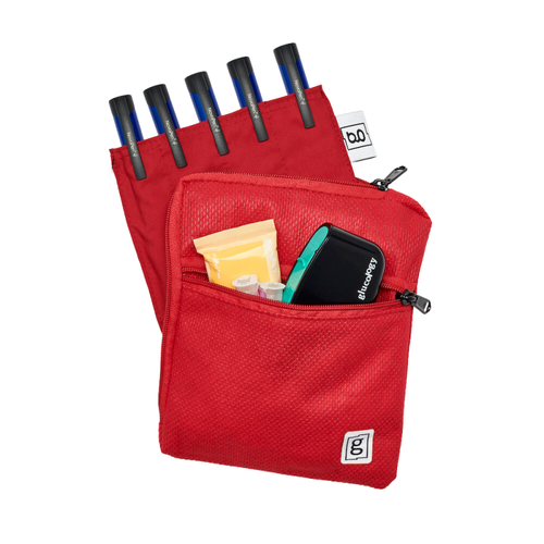 Glucology -  Insulin Pen Cooling  Wallet Extra Large - Red