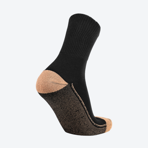 Glucology -  Diabetes Copper Base Socks Classic Mens 9.5-11 / Womens 10.5-12 Black