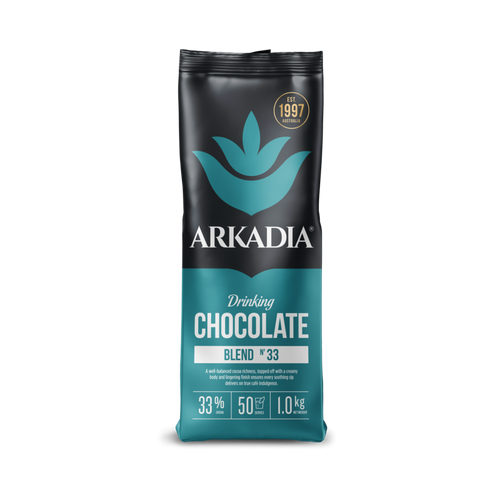 Arkadia Drinking Chocolate 33%cocoa 1kg X12