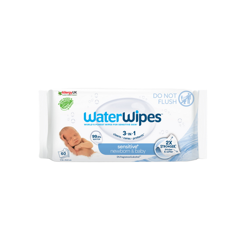 Waterwipes Baby & Newborn Sensitive Wipes 60 Pack 120958