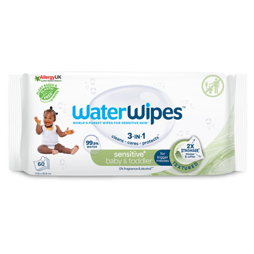 Waterwipes Toddler & Baby Textured Sensitive Wipes 60 Pack 135002