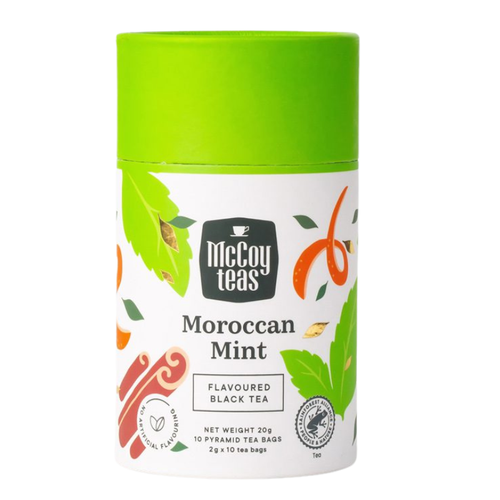 Mccoy Leaf Tea In Pyramid Moroccan Mint Blues  Tea Bags 10s