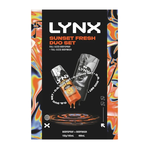 Lynx Sunset Fresh Duo Set (deo + Body Wash)