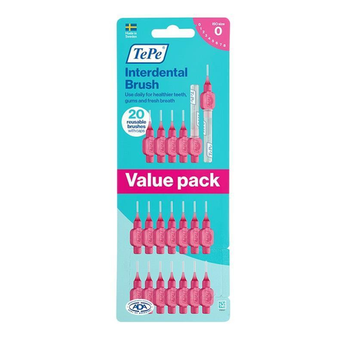 Tepe Interdental Brush 0.40mm Pink 20 Pack