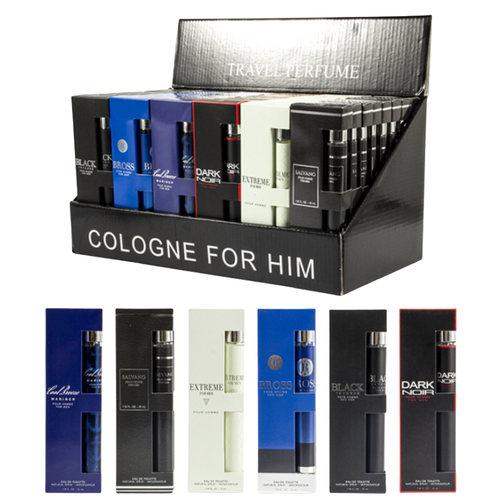 St Collection Men Jm Cologne M 35ml X 48 Mini Display (black I, Bross,cool Breeze, Dark Noir, Extreme & Salvang)