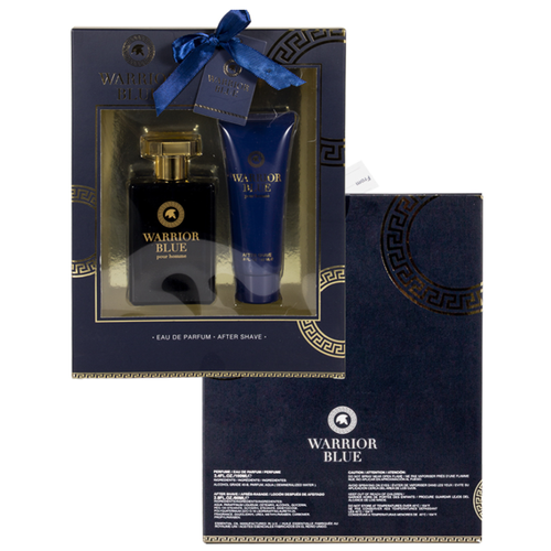 St Collection Men's 2pcs Large Set Warrior Blue M 100ml/3.4fl.oz Edp + 80ml/2.7fl.oz After Shave-88562