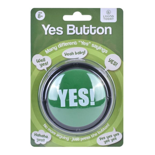 Living Today Yes! Button Green