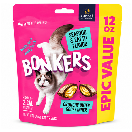 Bonkers Cat Treats Seafood & Eat It! Flavor 340 G