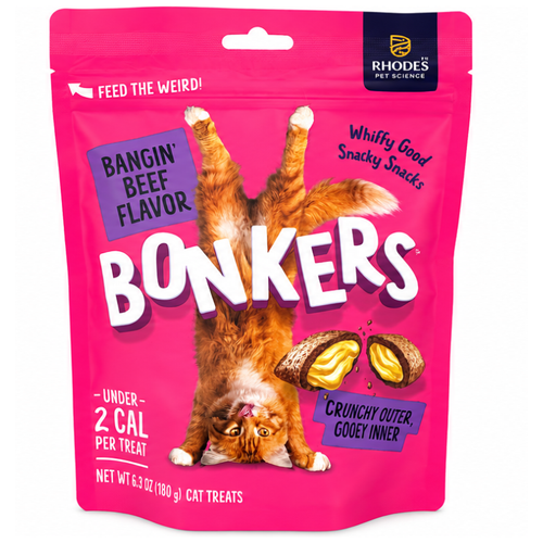 Bonkers-cat Treats-drt-bangin' Beef Flavor 180 G
