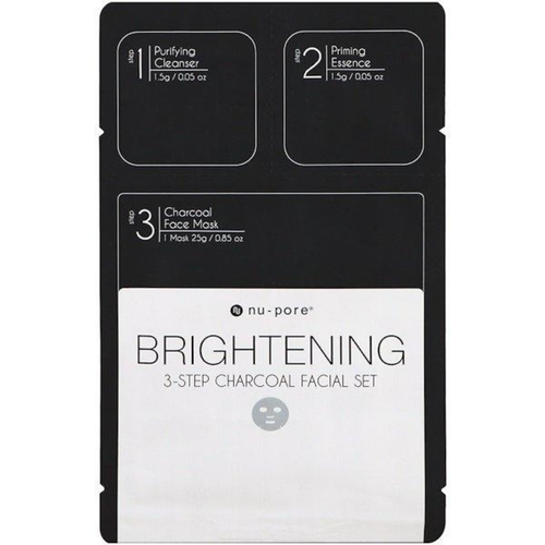 Nupore Brightening 3step Facial Set Charcoal