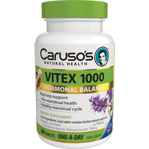 Carusos Herbal Therapeutics 1 A Day Herb - Vitex 1000 60s Nz