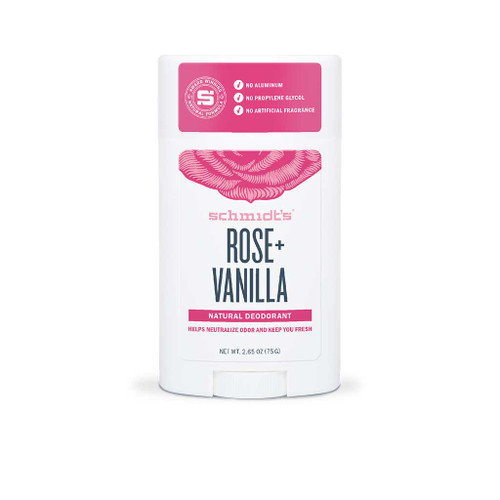 Schmidt's Deodorant Stick Rose Vanilla 75g