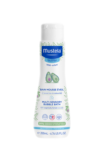Mustela Multi-sensory Bubble Bath 200ml (with Farmed Avocado)