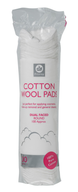 Fitzroy Cotton Wool Pads (100% Cotton) Round 100s