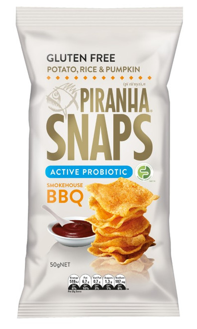 Piranha Snap Probiotic Smokehouse Bbq 50g *12