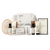Kimirica Earth Travel Set - Shampoo 30ml, Conditioner 30ml, Shower Gel 30ml, Body Lotion 30ml, Bath Soap , Loofah, Denatl Kit