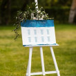 Marine Blue and White Wedding Table Plan (Personalised Wedding Table Plans)