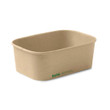 750ml Rectangle PLA lined container, FSC Mix