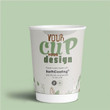 8oz Custom Branded reCUP Double Wall Recyclable Cups with EarthCoating®