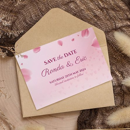 Romantic Save The Date Card (Personalised Save the Date)