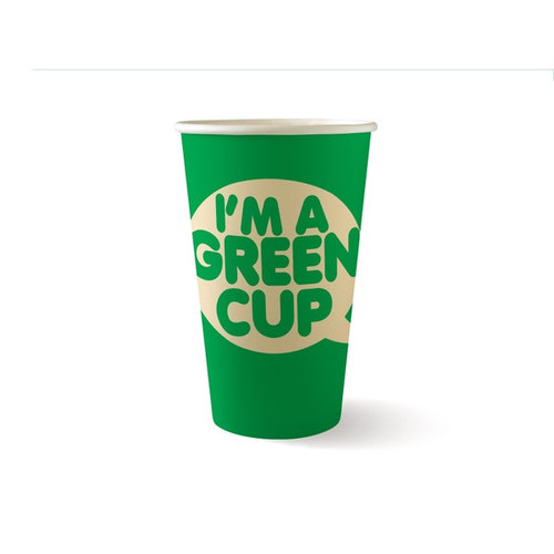 16oz Single Wall Aqueous Lined "I'm a Green Cup"