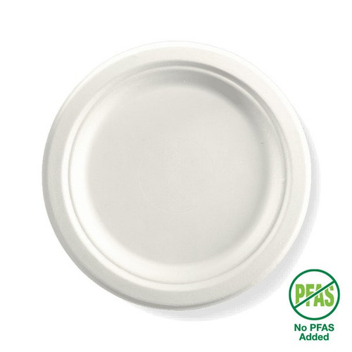 9" White Round BioCane Plates
