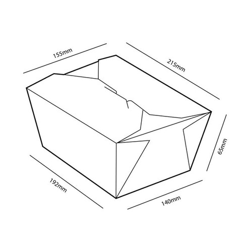 Printed No 3 Leakproof Takeaway Food Box