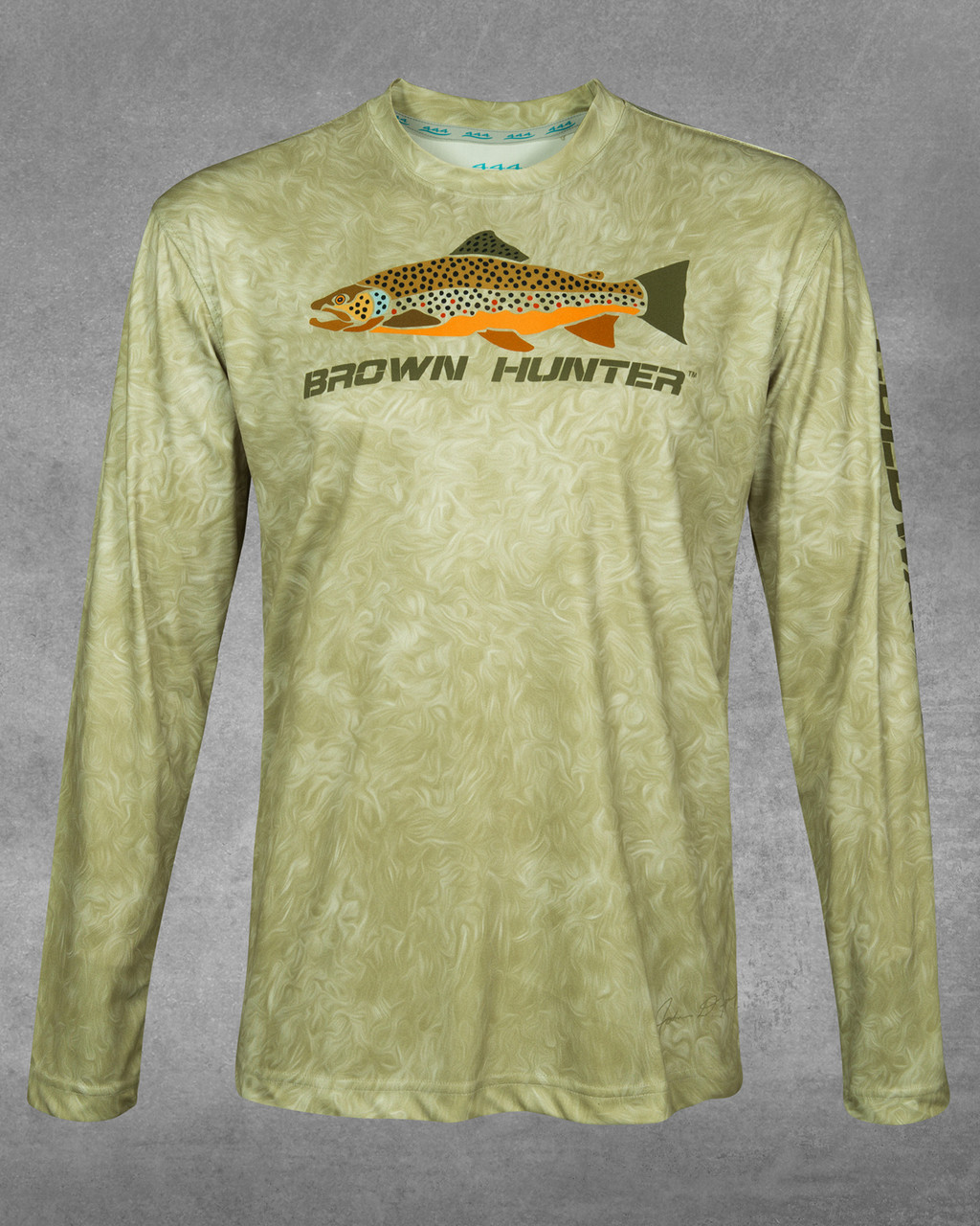 Men's River Wave Brown Hunter UPF 50 Performance Shirt