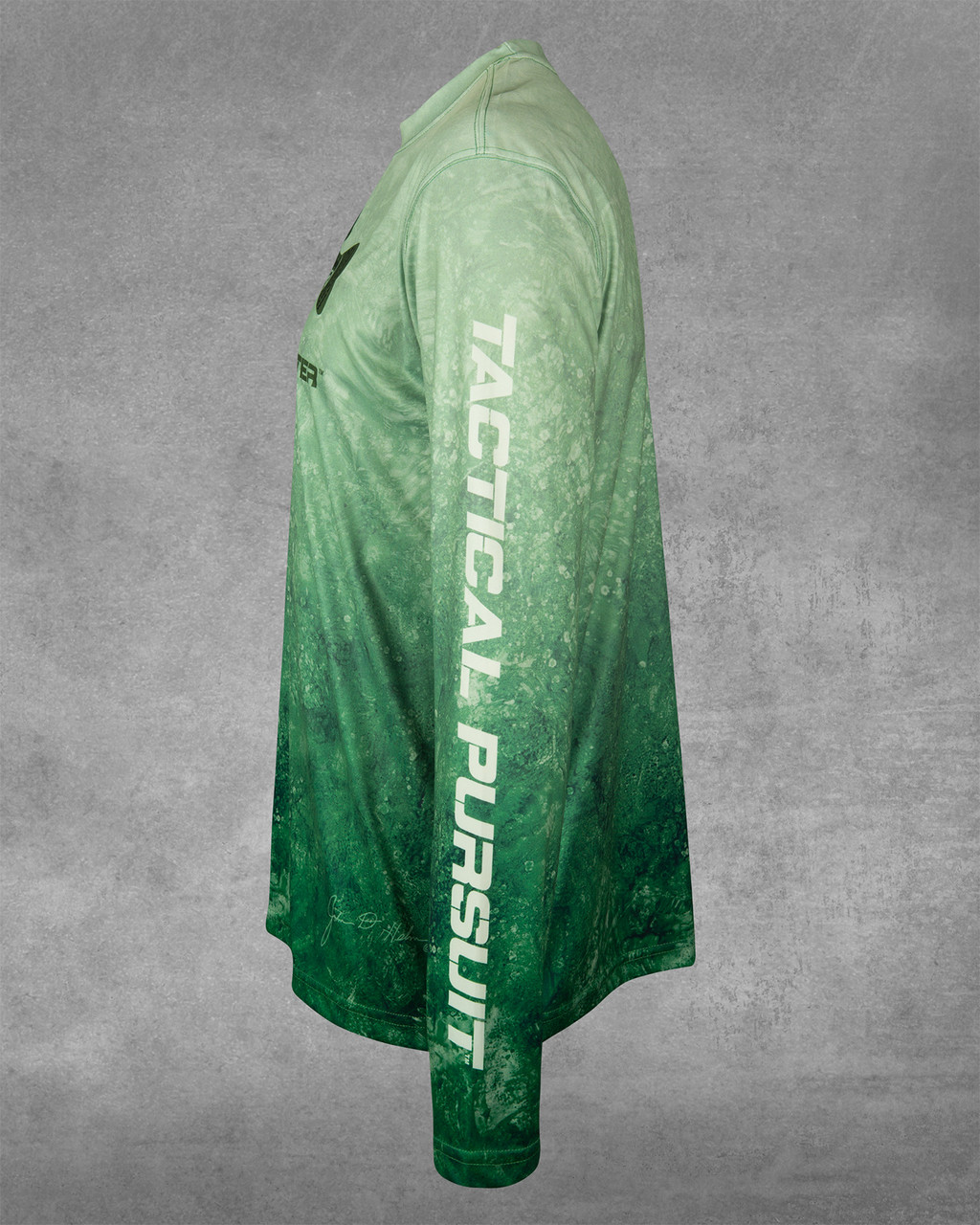 Men’s Abyss Green Crappie Hunter UPF 50+ Long Sleeve Performance Shirt