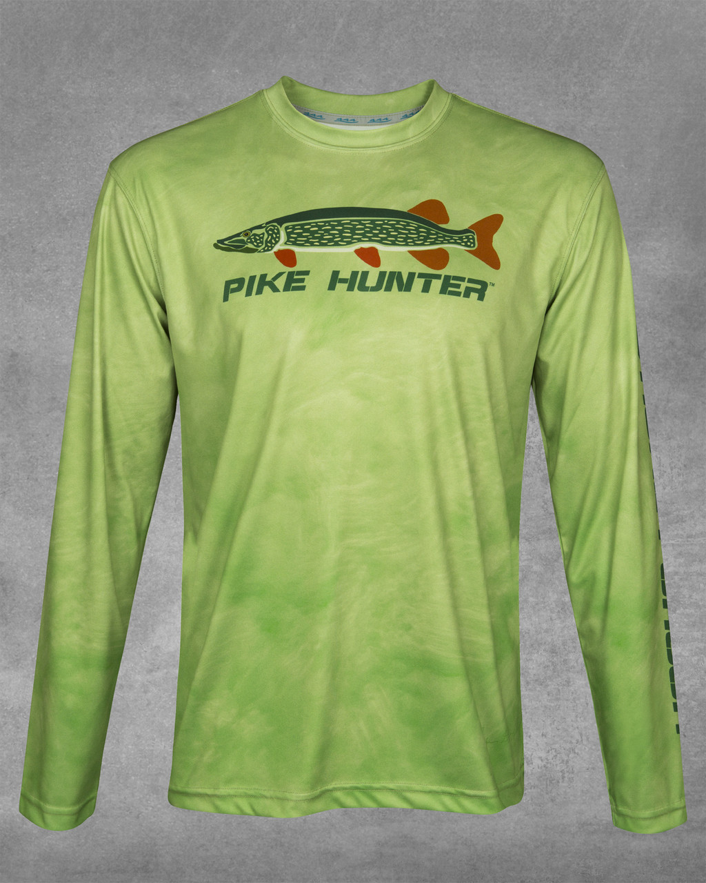 Men’s Grass Green Pike Hunter UPF 50+ Long Sleeve Performance Shirt