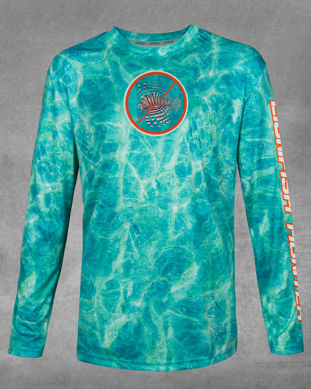 Men’s Sea Green Ripple Lionfish Hunter UPF 50 Performance Shirt