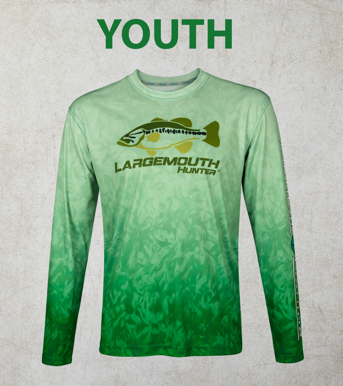 Youth Bass Grass Largemouth 50+ UPF Performance Shirt