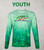 Youth Sea Weed Peacock Hunter 50+ UPF Performance Shirt