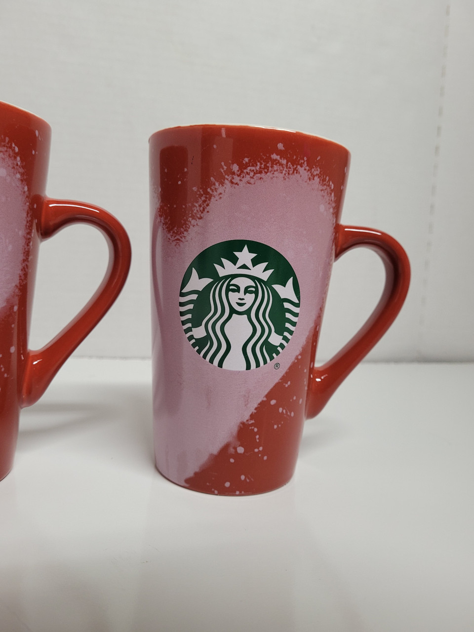 Pair of STARBUCKS 16 OZ LATTE MUGS - 2021 VALENTINE'S